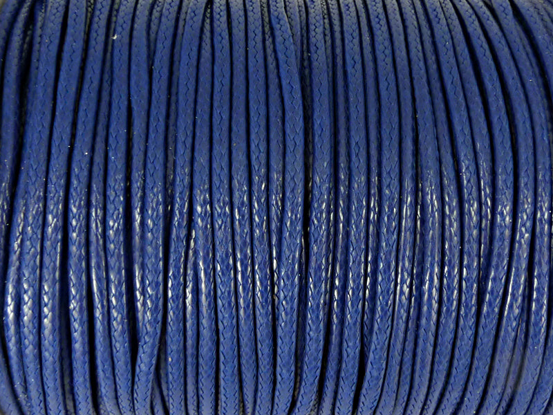Baumwoll Kordel Korean Wax Cord 2mm in dunkelblau - 5 Meter