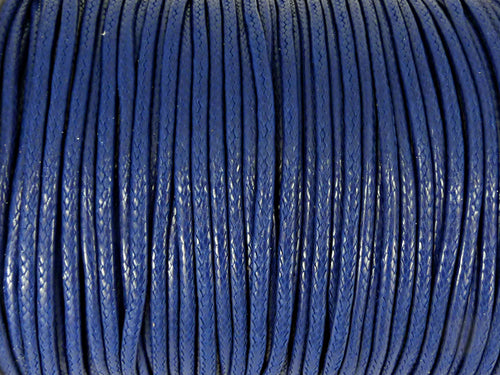 Baumwoll Kordel Korean Wax Cord 2mm in dunkelblau - 1 Meter