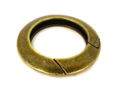Schmuckverschluss / Karabinerverschluss Donut 25mm in bronzefarben