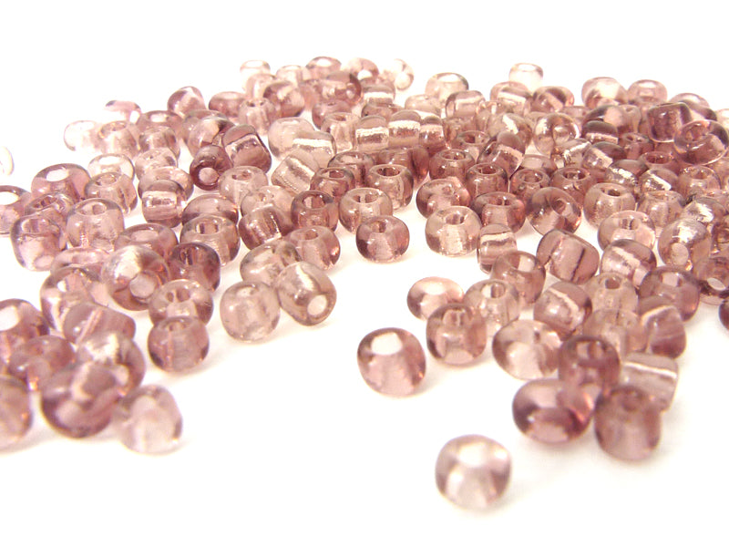 Rocailles Perlen in fuchsia 2x2mm - 12/0 - 20 Gramm