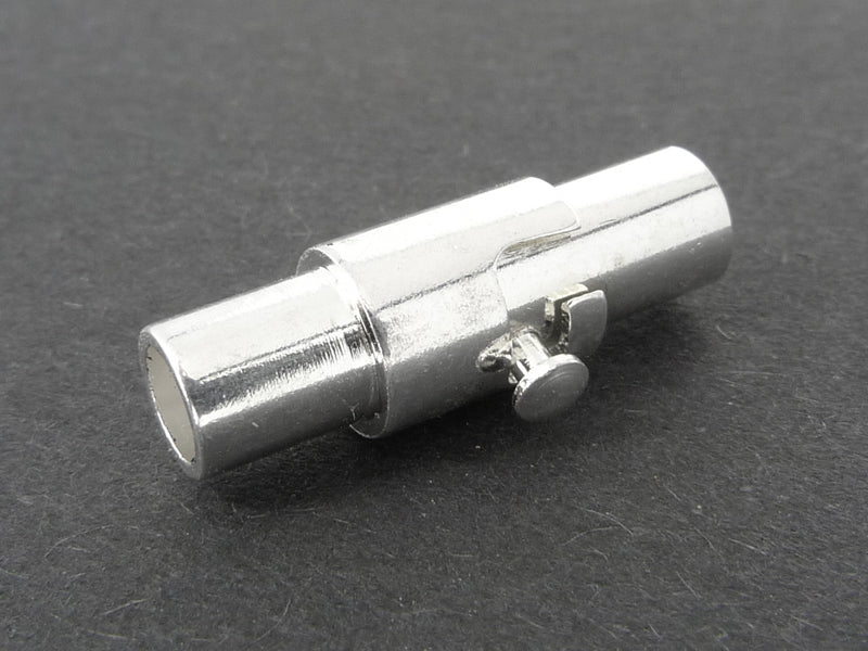 Magnetverschluss / Steckverschluss für Bänder 3mm - (silberfarben)