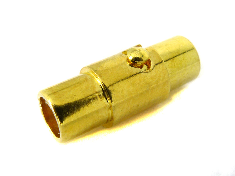 Magnetverschluss / Steckverschluss für Bänder 4mm - (goldfarben)