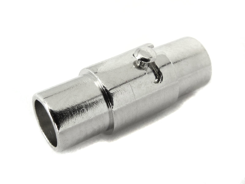Magnetverschluss / Steckverschluss für Bänder 4mm - (platinfarben)