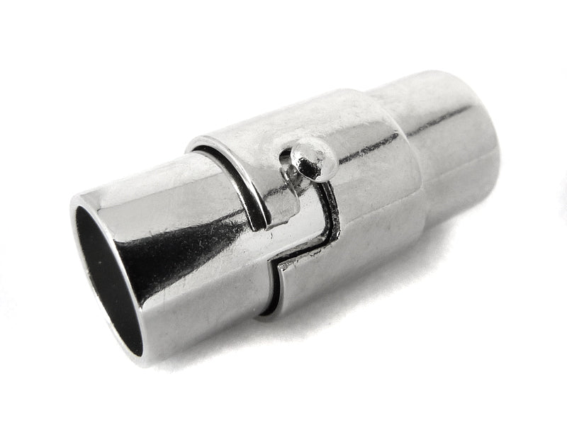 Magnetverschluss / Steckverschluss für Bänder 6mm - (platinfarben)