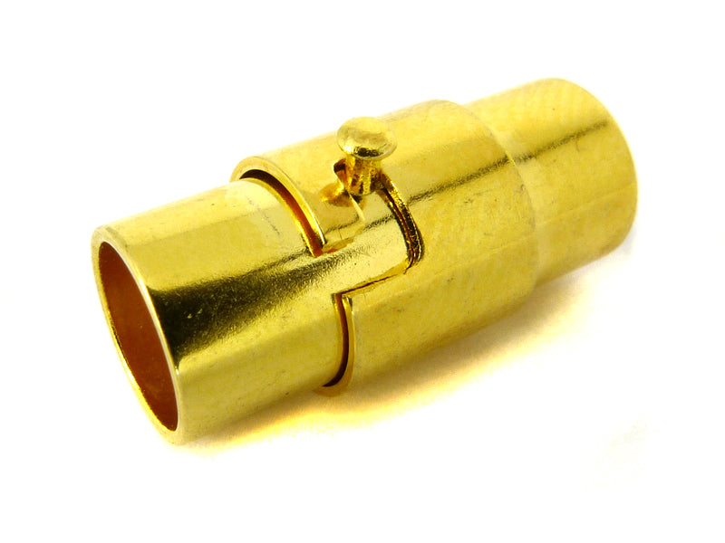 Magnetverschluss / Steckverschluss für Bänder 6mm - (goldfarben)