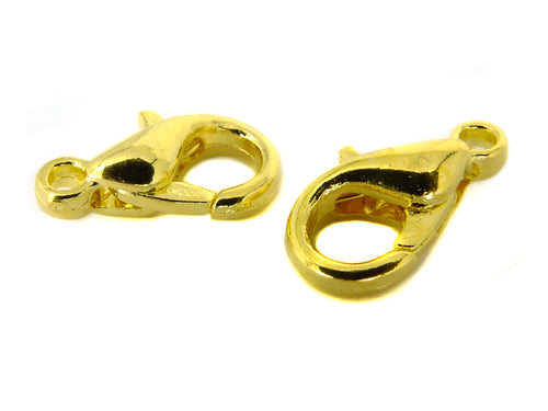 Karabinerverschluss  / Kettenverschluss in gold 6x10 mm