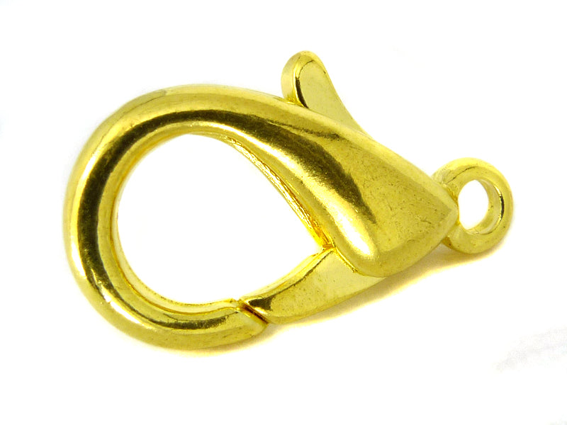 Karabinerverschluss / Kettenverschluss in gold 21x12 mm