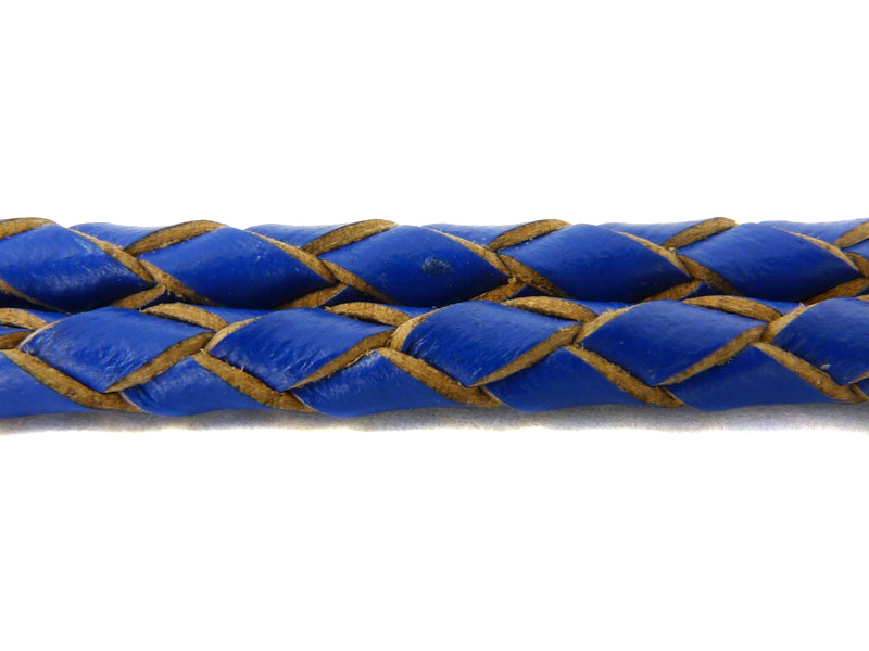 Boloband / geflochtenes Lederband in königsblau 3mm