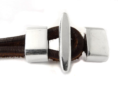 Kettenverschluss für Lederbänder 23 x 20 mm