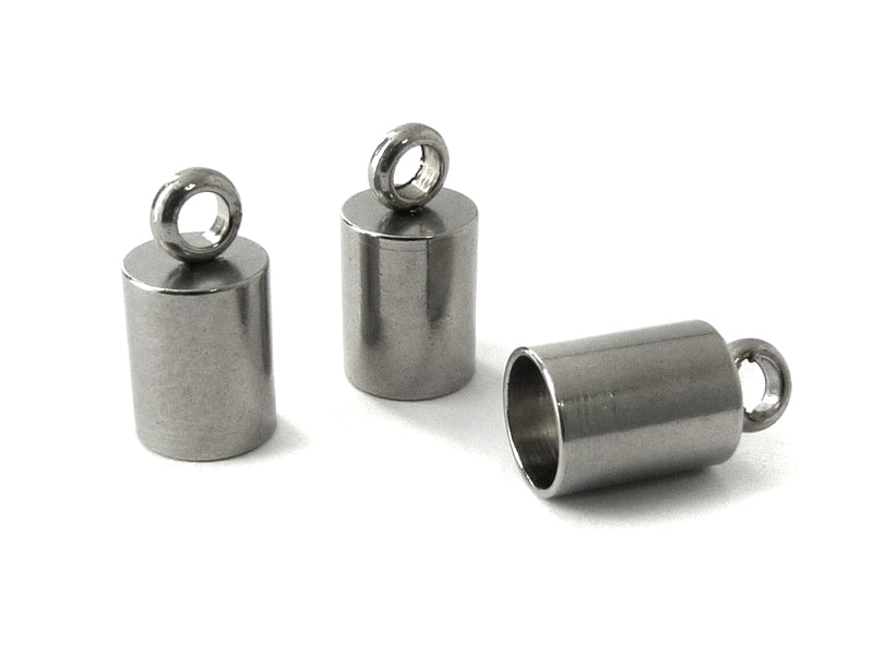 Edelstahl Endkappen/Metallkappen 4mm Durchmesser / Einklebefläche: 4mm