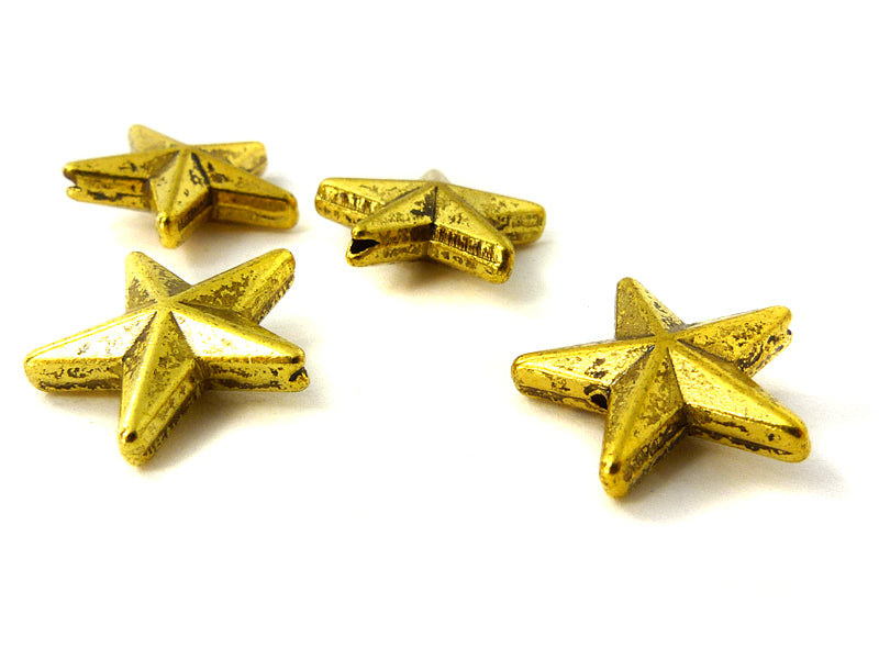 Metallperle Spacer “Stern“ 13x12 mm in goldfarben