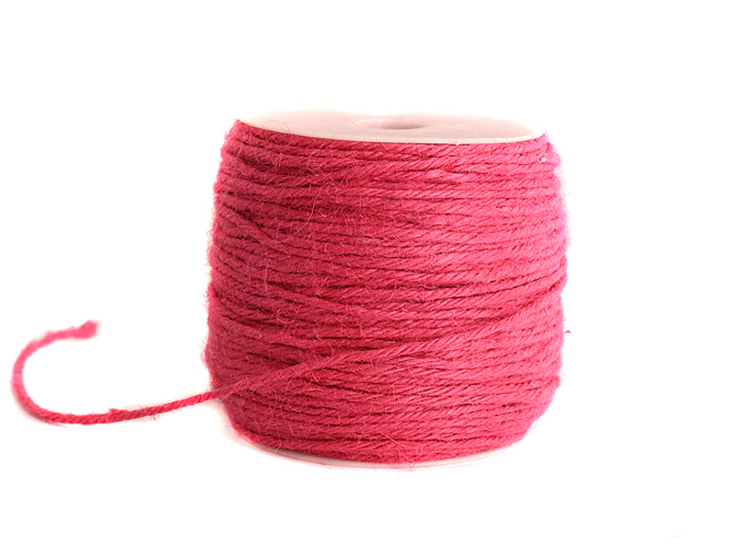 Hanfschnur / Hanfband in rosa 2 mm