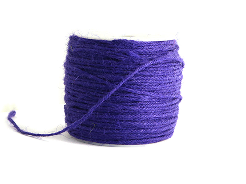 Hanfschnur / Hanfband in violett 2 mm